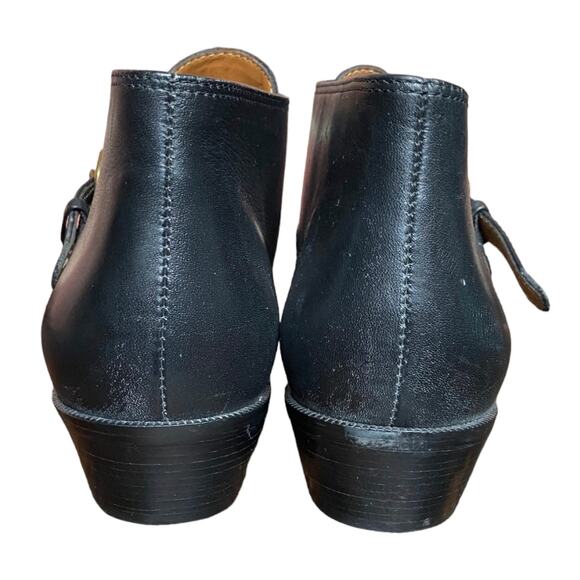 90s Vintage ETIENNE AIGNER Black Whitchy Boots size 8 Narrow - Picture 4 of 7